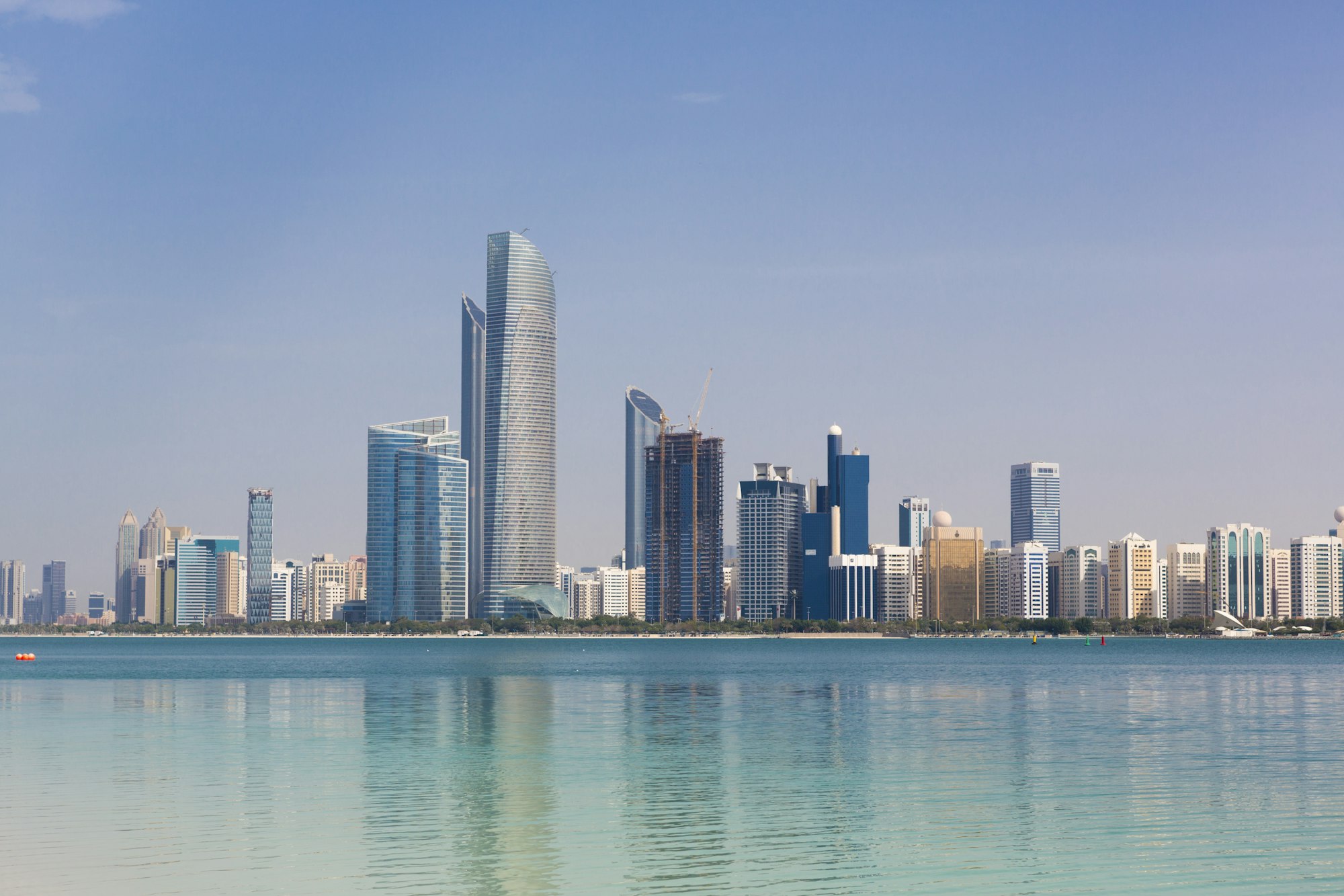 Daylight Abu Dhabi Skyline with skyscrapers
