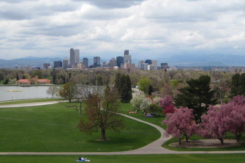 Denver Skyline and City Park