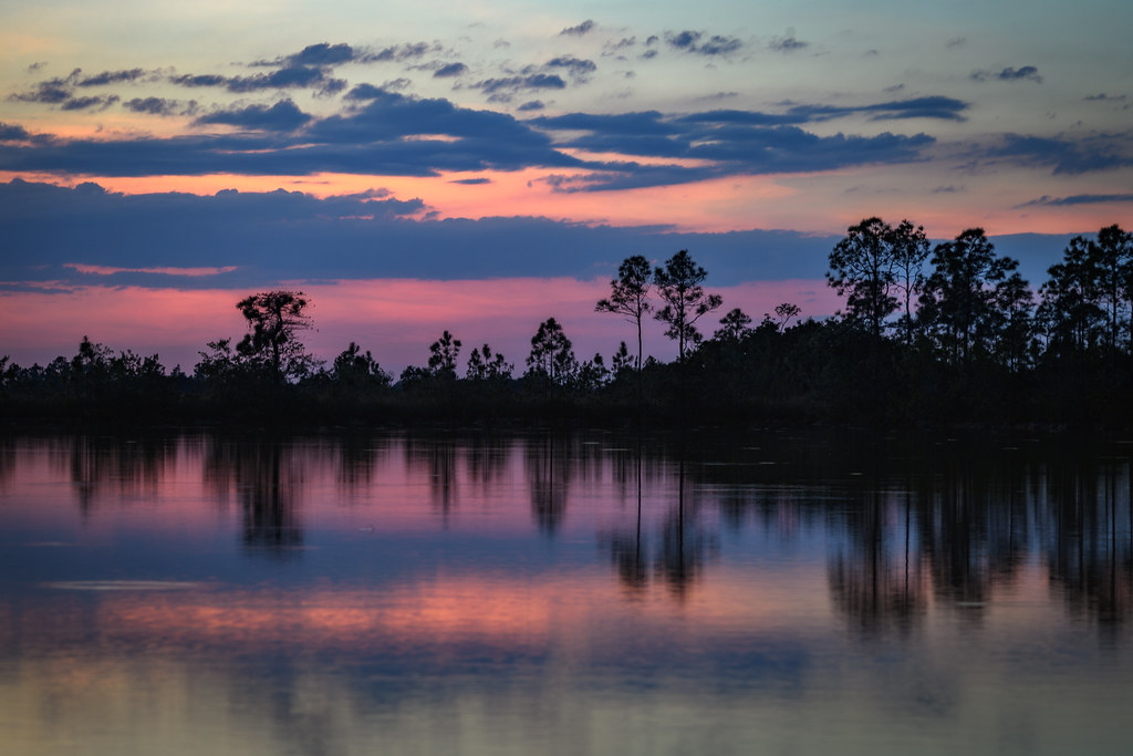 Sunset at Mrazek Pond, Everglades National Park, Florida